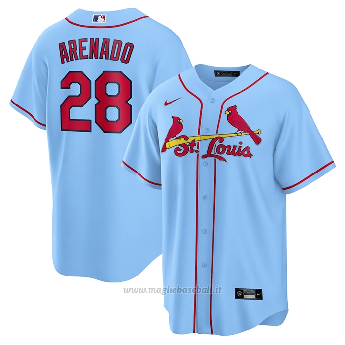 Maglia Baseball Uomo St. Louis Cardinals Nolan Arenado Alternato Replica Blu